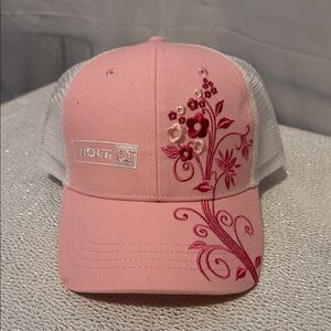 BRAND NEW HOLT CAT Women’s Ball Cap A cherry blossom-themed